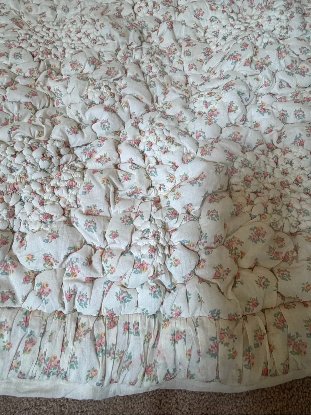 NWT new Anthropologie cotton voile dahlia euro sham floral pattern quilted